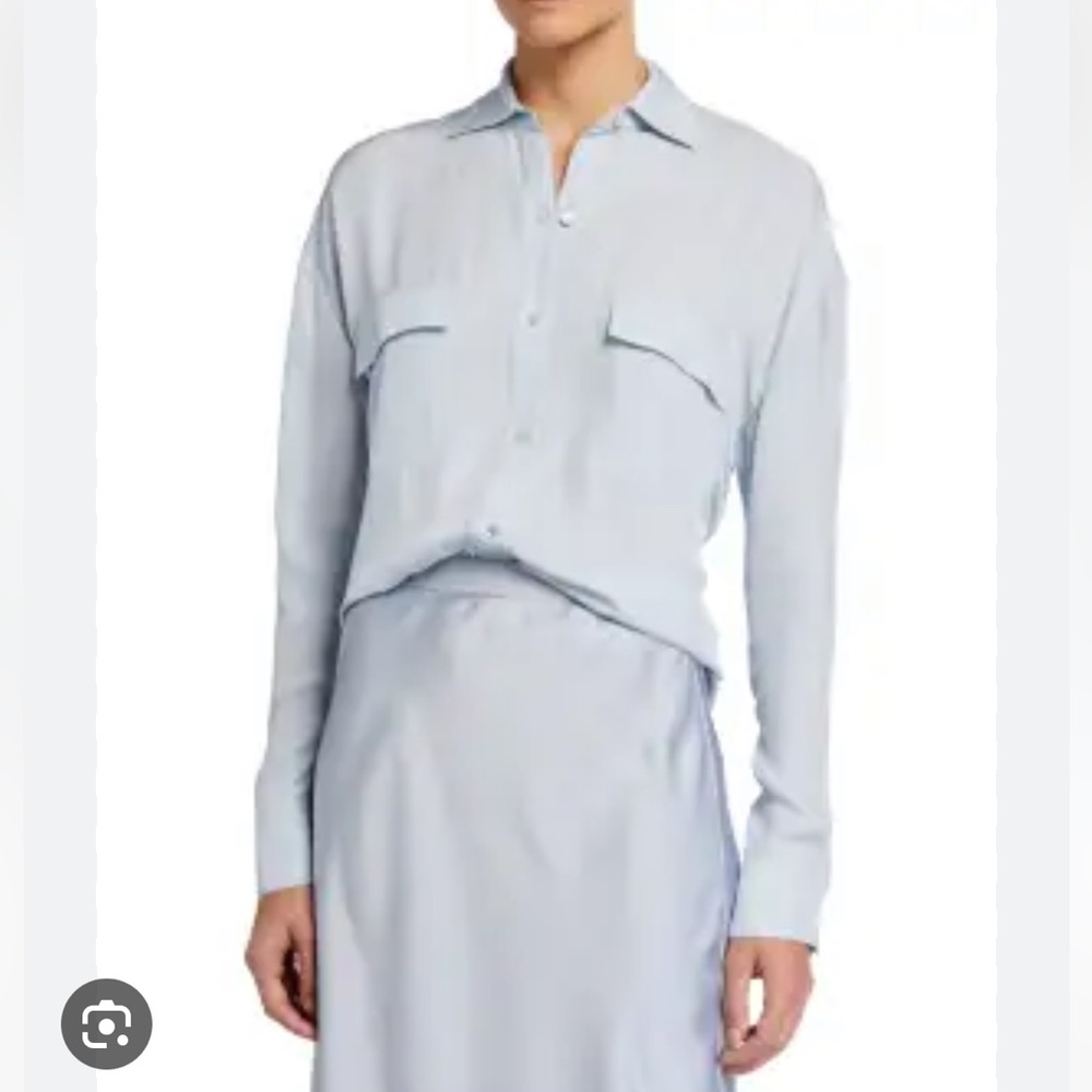 Vince boxy utility shirt in glacier